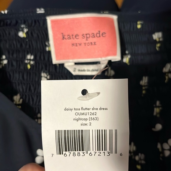 NWT Kate Spade Daisy Toss Flutter Sleeve Dress size 2 - Picture 5 of 5